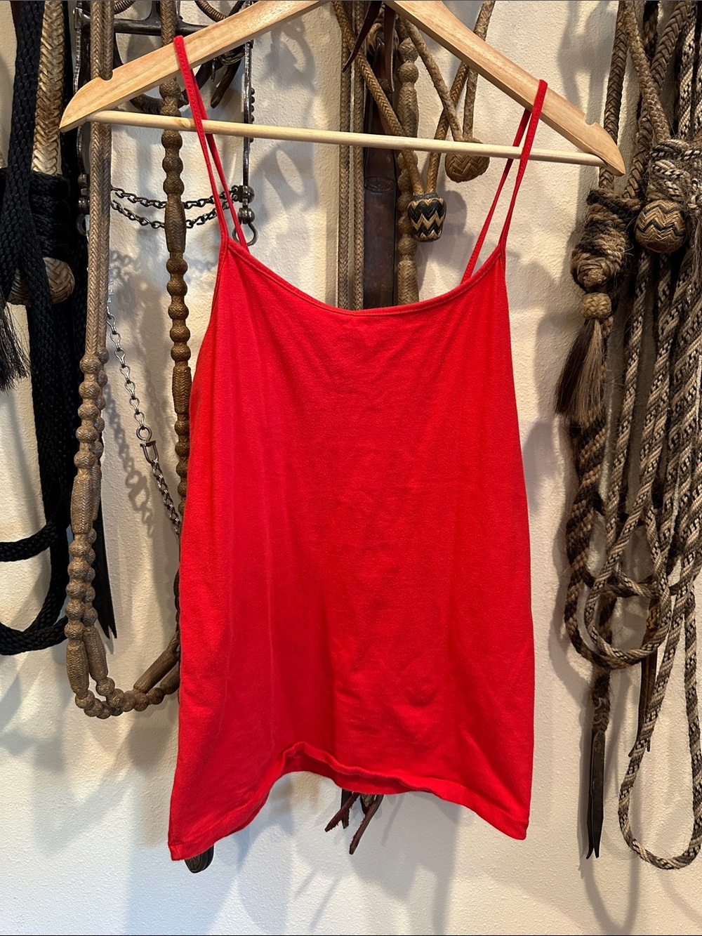 No Boundaries Red Spaghetti-Strap Camisole